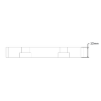 32-4590WS-1 MODULAR SOLUTIONS FOOT & CASTER CONNECTING PLATE<BR>45MM X 90MM NO HOLES, SOLID ALUMINUM W/HARDWARE